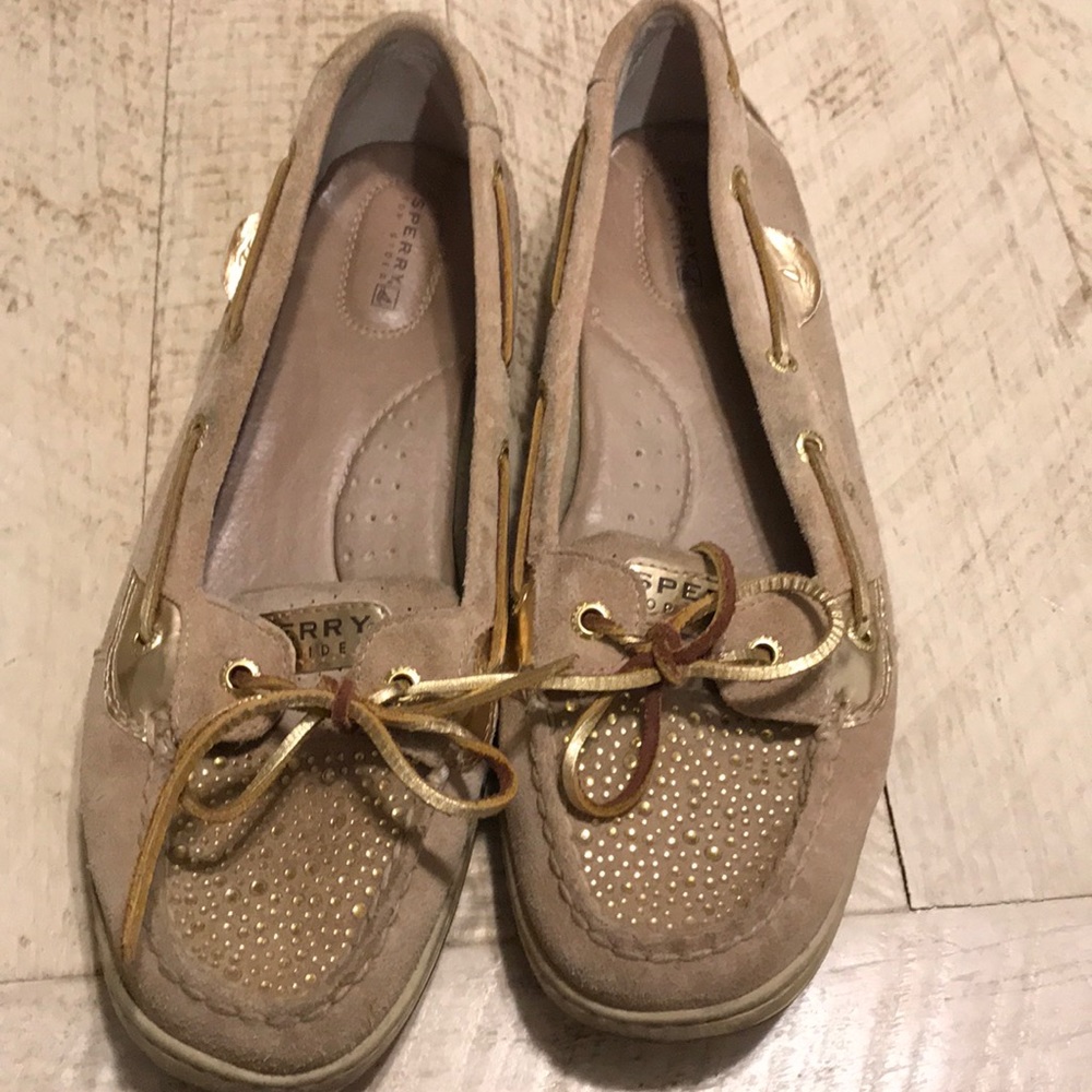 Size 11 EUC Gold Accent Sperrys